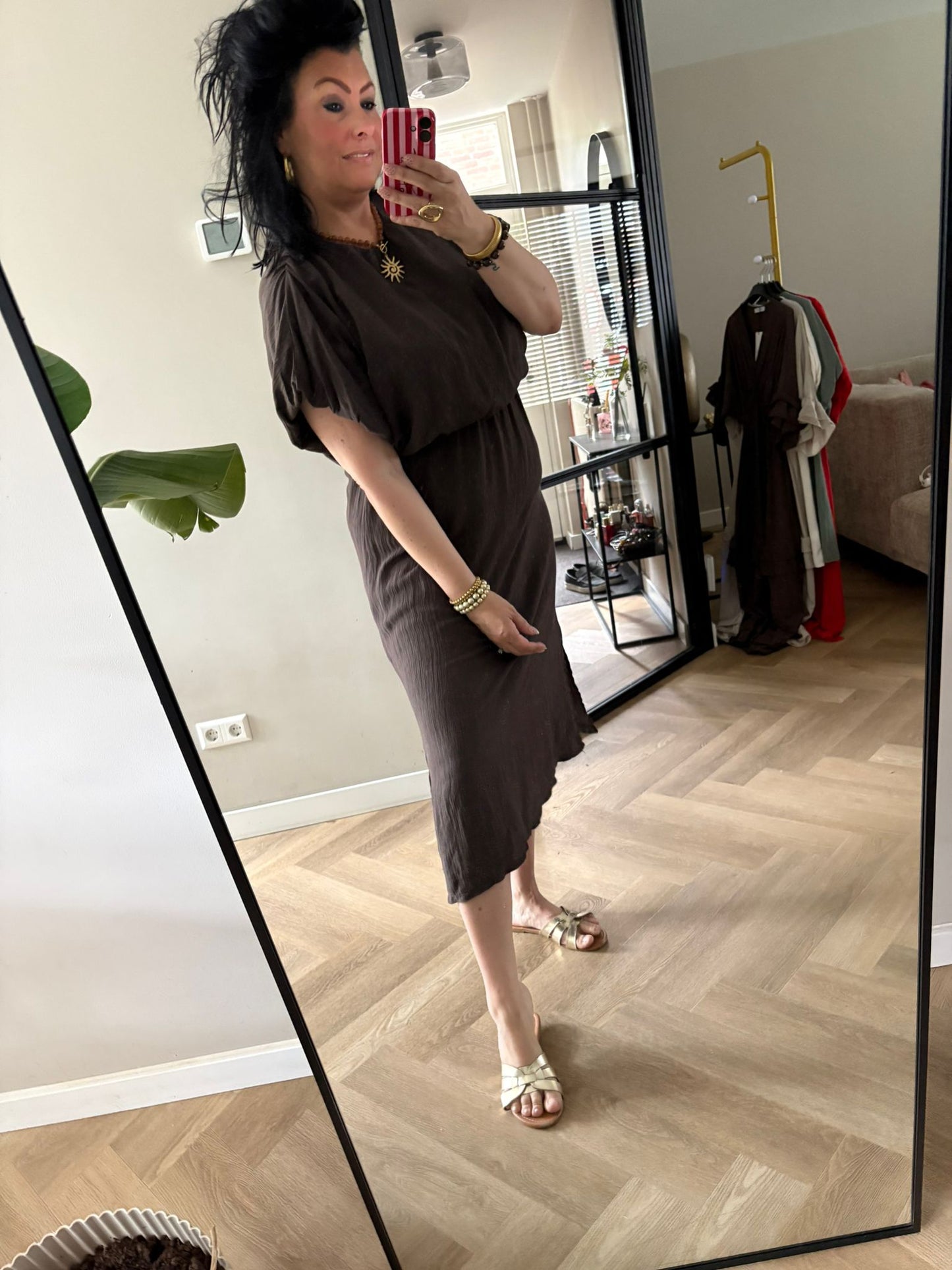 Jurk Lois Bruin