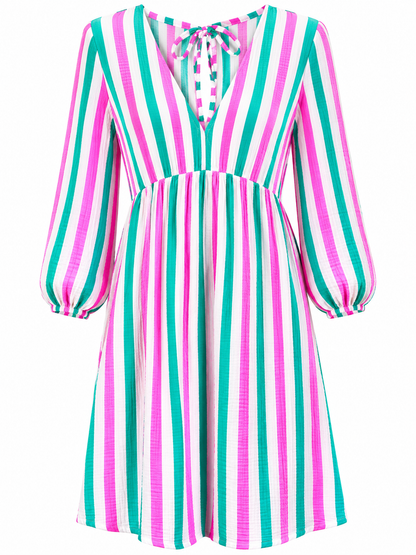Jurk Lize Groen Roze