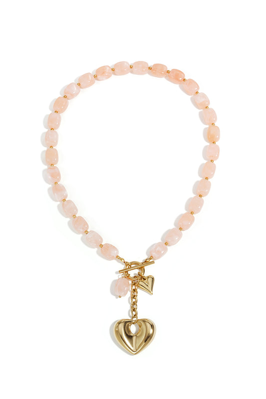 Acryl Kralenketting met Hart – Casual & Tijdloos