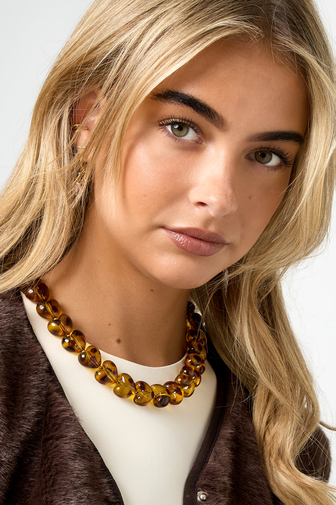 Acryl kralen kettingen luipaardprint retro Daily Classic serie dames sieraden